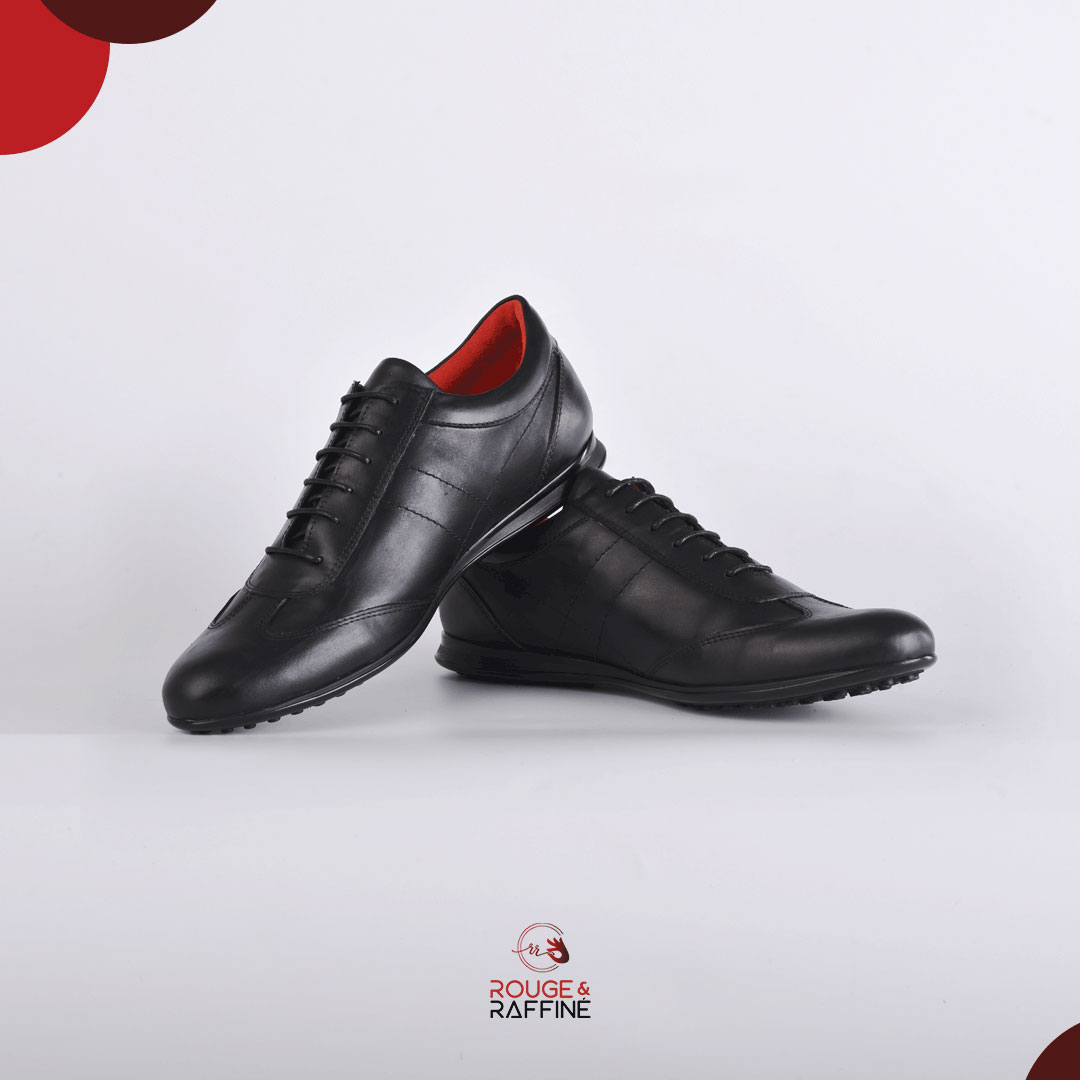 basket homme tout cuir