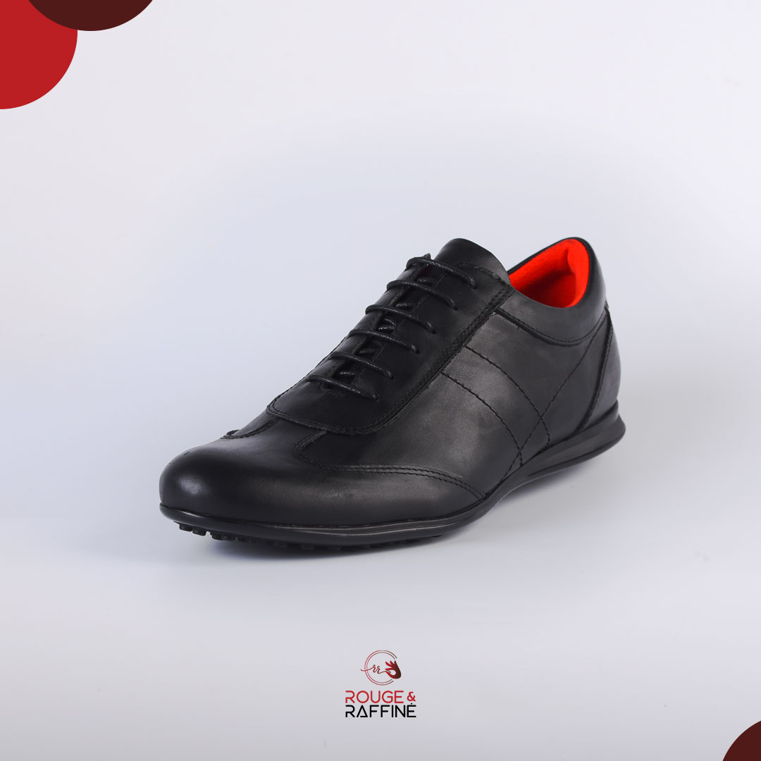 chaussures cuir rouge homme