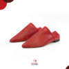 Babouche ASSIL pour femme, transpirante en CUIR - Rouge