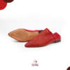 Babouche ASSIL pour femme, transpirante en CUIR - Rouge – Image 3